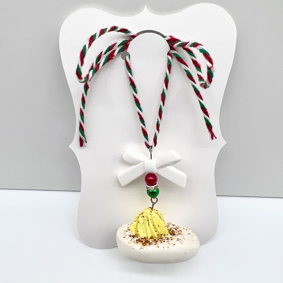 Deviled Egg Christmas Ornament – Handmade Clay Food Ornament | Funny Holiday - Picture 15 of 15